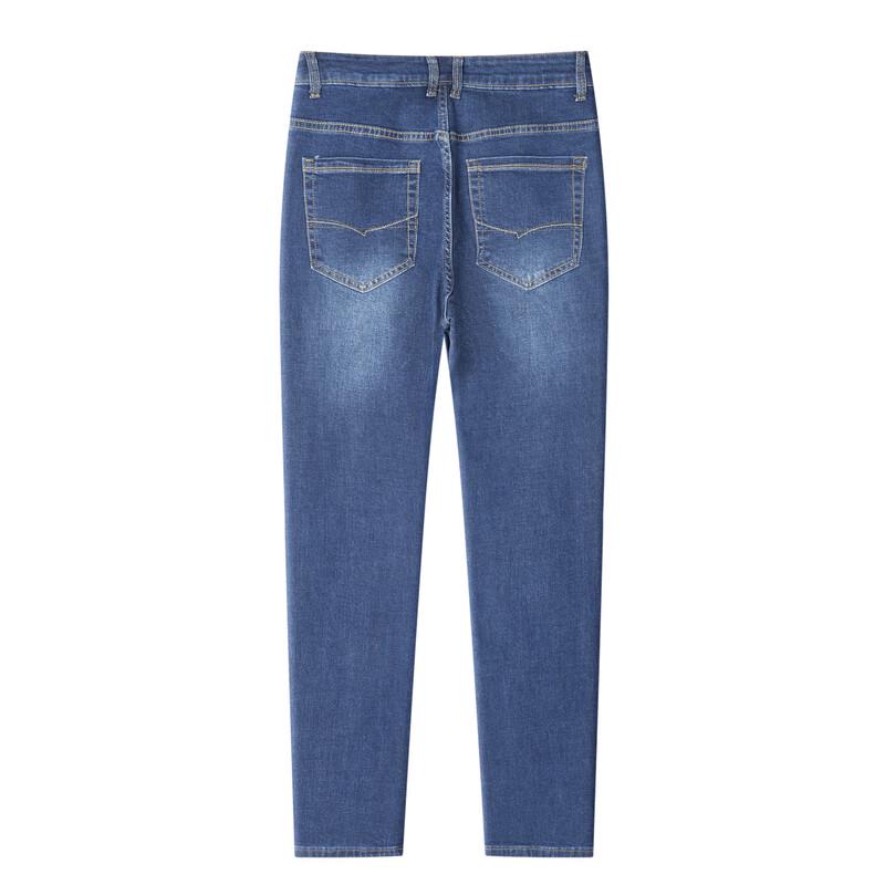 Shanshan Men's Lyocell & Wool Blend Washed Straight-Leg Jeans