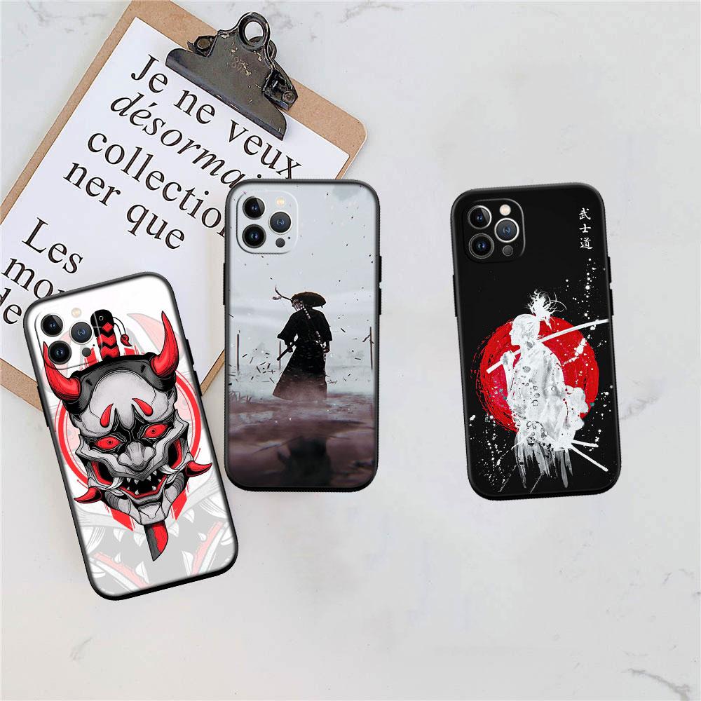 CJ71 Japan Samurai Mask Case for Samsung Galaxy M06 M15 M16 M35 M55 M56 A36 A42 A50 A50S A51 A52 A32 A33 A05 A05S A06 A16 A20