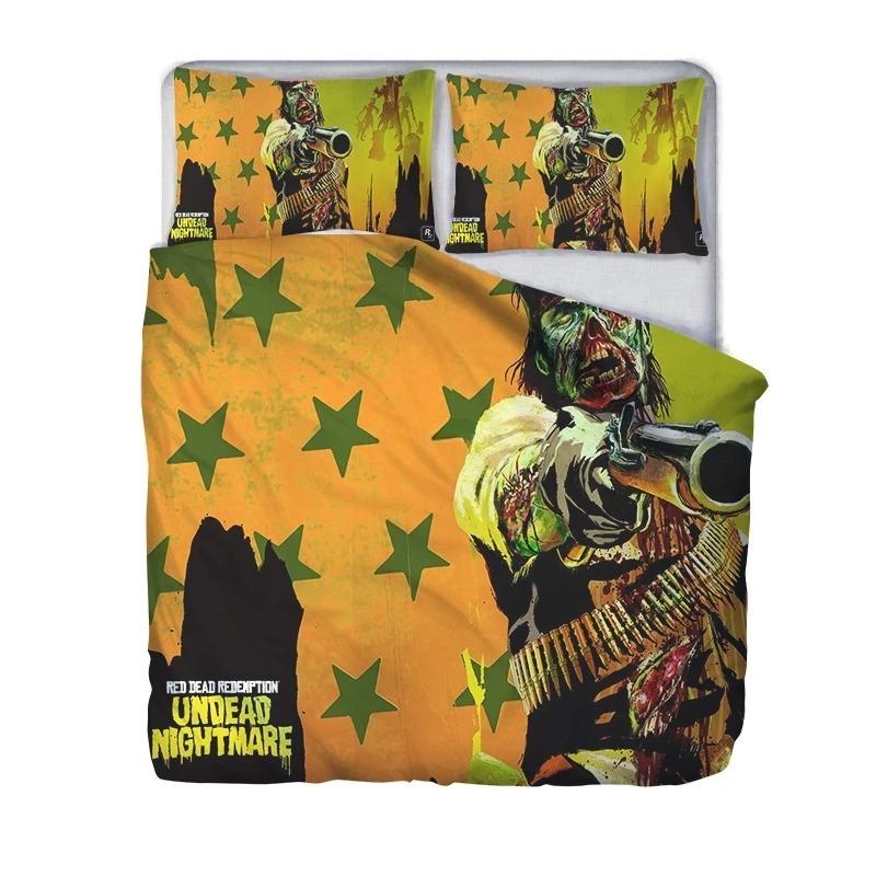 Game Bedding Set 3D Printing Red Dead Redemption Duvet Cover Pillowcase Girls Bedroom Double Queen King Quilt Bed Set