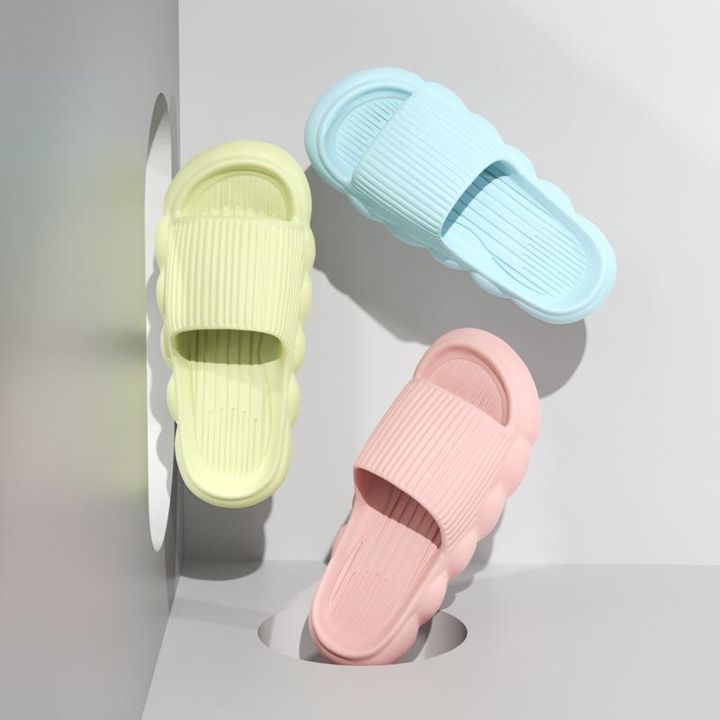 Женские домашние тапочки Eva, летние однотонные повседневные мягкие нескользящие мужские и женские тапочки, сандалии на плоской подошве, размеры 36-45