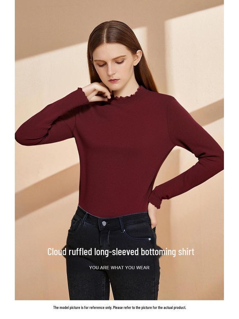 Женская красная бархатная рубашка Ankola с принтом зодиака: Высококачественная теплая одежда на осень/зиму