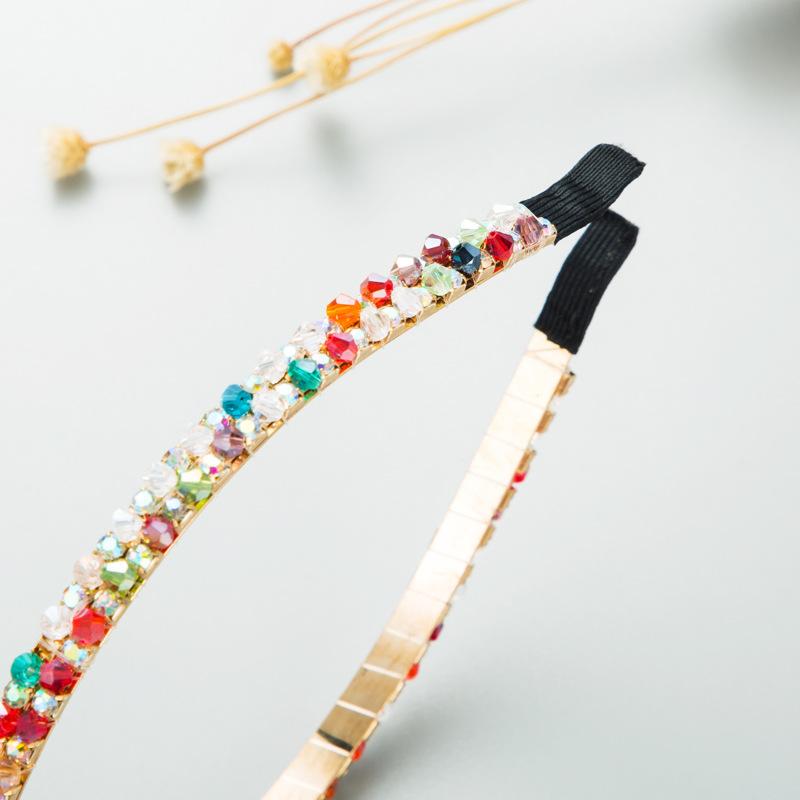 Women's Light Luxury Drill Hoop Premium Rhinestone Hairband Fine Edge Headwear