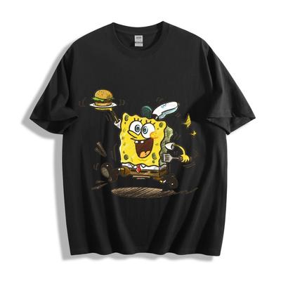 Футболка Губка Боб Квадратные Штаны Krabby Patty - Забавная мультяшная рабочая футболка унисекс