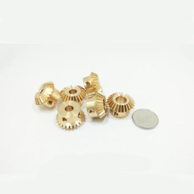 2шт 1:1 Коническая шестерня из латуни 0,4M 0,5M 0,8M 1M 12 15 18 20 24 25 30 Зубьев Угол зацепления 90 градусов Шестерни Отверстие 3/4/5/6/8мм