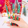 Yousheng 6Pcs Christmas Gel Pens Various Festive Patterns Push-Type Christmas Pens Stationery Supplies Christmas Party Favors