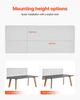 Desk Divider Privacy Panel, 1524 x 610 mm Clamp-on Office Desk Partition, PET Cubicle Partition Panel, Workstation Privacy Divider with 2 C-Type