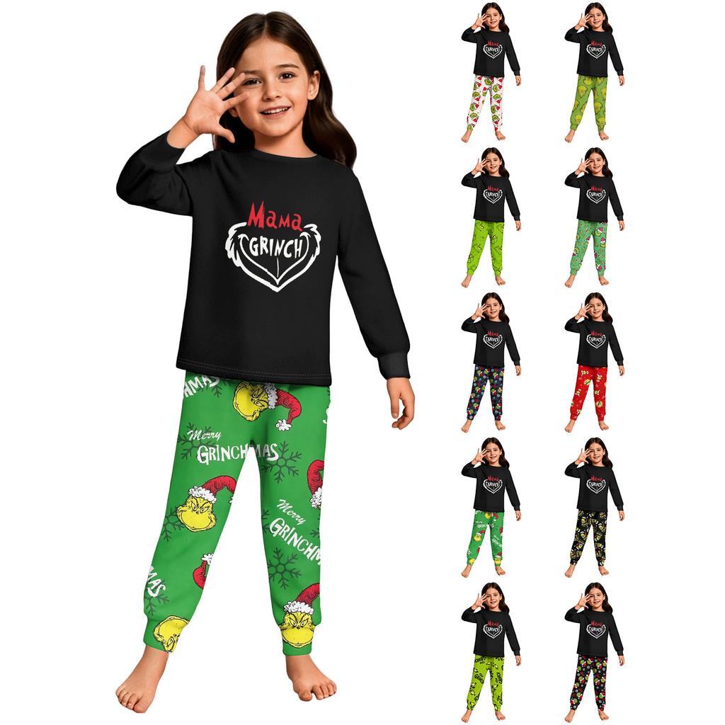 Children's  Boys And Girls Thin Two-piece  Long-sleeved Pants Two-piece