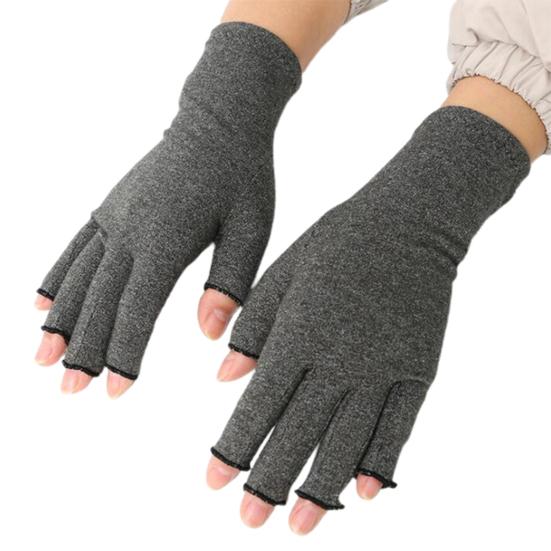 1 пара модных эластичных перчаток без пальцев, которые не царапают кожу, унисекс, компрессионные перчатки от артрита для дома