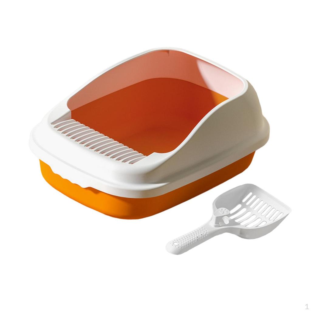 Полузакрытый лоток для кошачьего туалета, объем 12 л, 19x13x7,5 дюйма, многофункциональный, съемный, защита от разбрызгивания