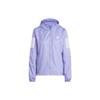 Own The Hooded Windbreaker Side Stripe Windproof Sports Jacket Women Jacket Light-Purple HB9371