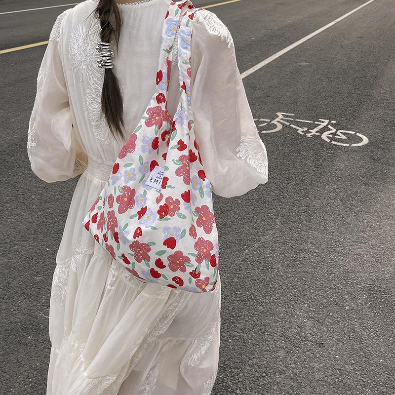 Простая и модная сумка для поездок на работу через плечо, сумка из ткани в стиле ретро, модная литературная сумка для студентов, большая вместительная сумка-тоут