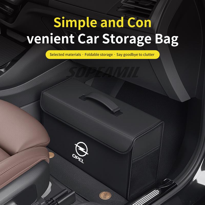 AAAYR1 Car Storage Box Large Capacity Foldable Stowing Tidying Bag For Opel OPC Line INSIGNIA Astra Corsa Delica Grandland GTC Zafira