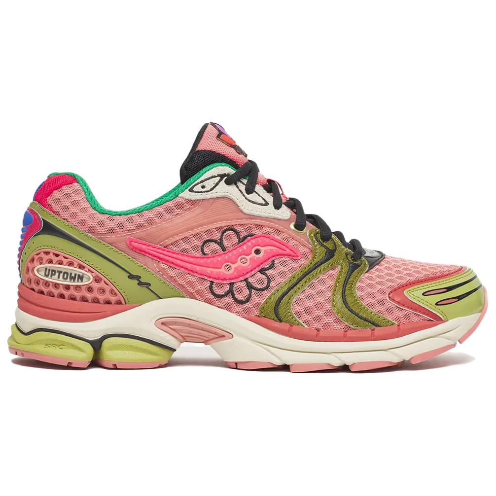 Jae Tips x Saucony ProGrid Triumph 4 Flowers Pack - Персиковые Унисекс Кроссовки Розовый Лист S70966-2