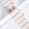 1M Stainless Steel Pink Ball Beads Beaded Chain 4.5mm Glass Crystal Link Chains for DIY Bracelet Necklace Jewelry Making Supply