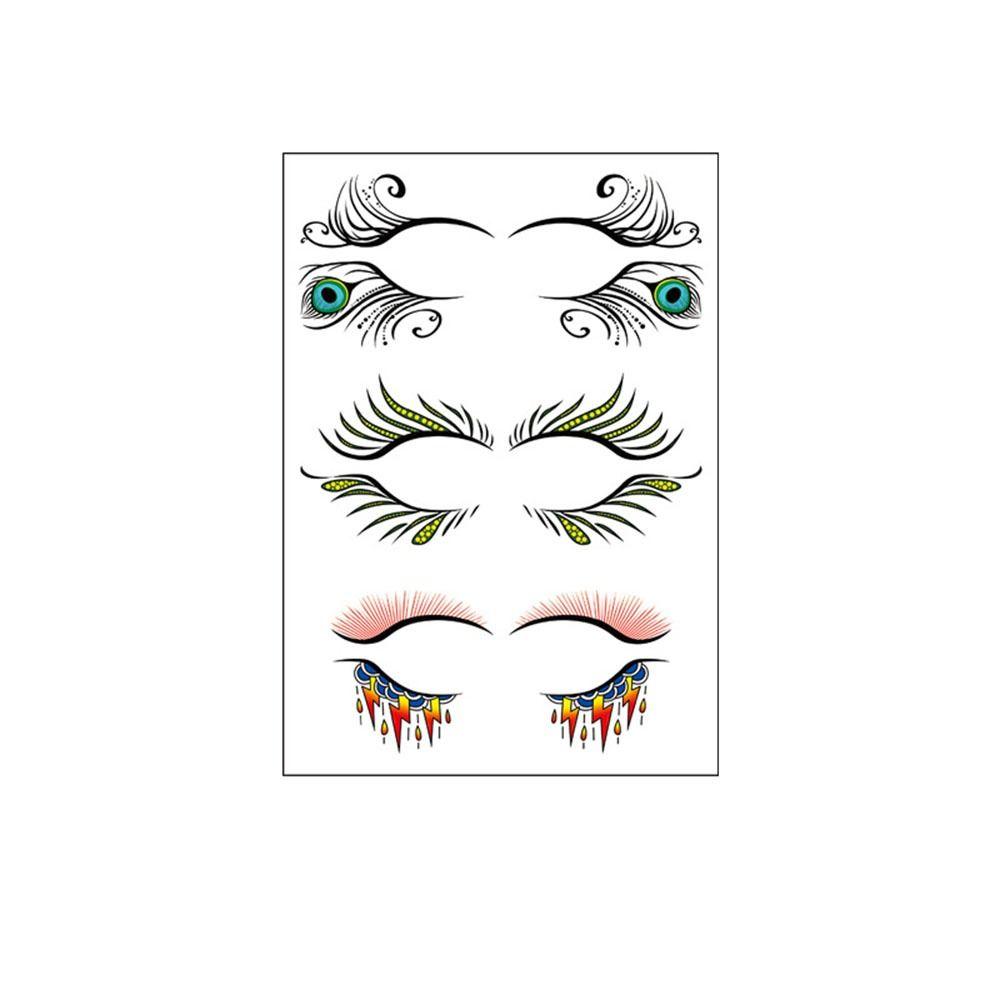 Наклейка для макияжа ресниц, водонепроницаемая наклейка для теней для век, татуировки на Хэллоуин