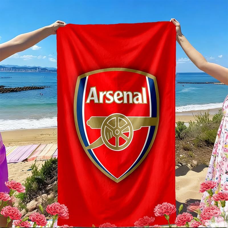 football team F.C Print Beach Towel, Versatile Lightweight Absorbent Beach Towel for Pool Surf Yoga Bathroom, Perfect Birthday Holiday Gift