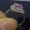 Victoria Pave Ring for Women Luxury Jewelry Hot 925 Sterling Silver Filled Cushion Laboratory Moissanite Lady Wedding Band Ring