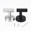 Stainless Steel Hat Holder Clothes Wall Mount Hanging Black Silver Steel Hooks Black Adhesive Towel Bathroom Kitchen Storage