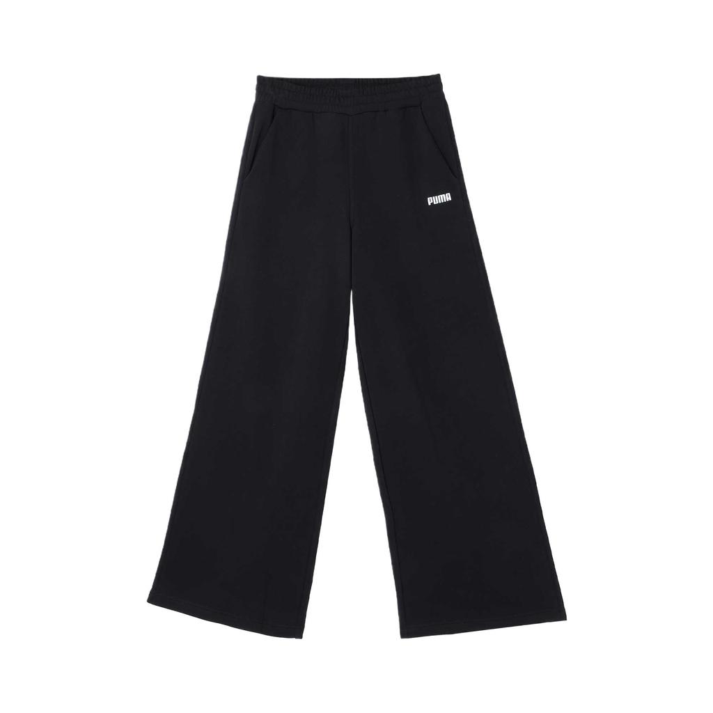 Puma Однотонные флисовые удобные дышащие мягкие приятные для кожи широкие повседневные брюки женские плавки черные 689591-01