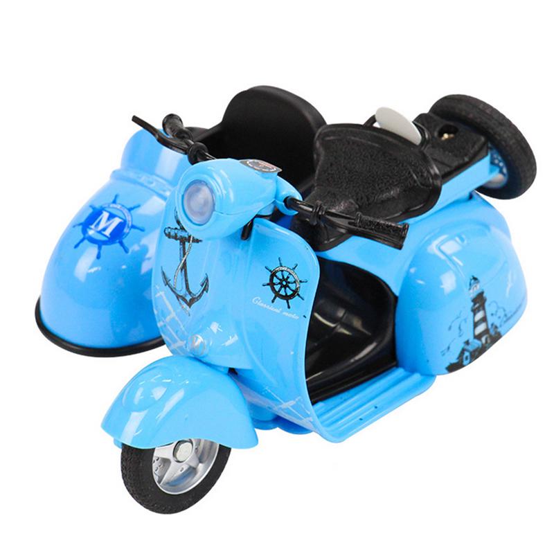 Simulation Retro Three Wheel Sheep Motorcycle Pull Back Model Children's Toy
