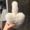 Solid Color Love Heart Plush Earmuffs Thicken Women Ear Cover Soft Winter Earflap  Student