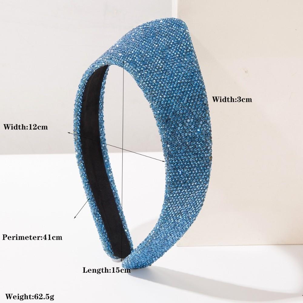 Ultra Sparkly Diamond Crown Headband Retro Baroque Sparkly Hair Hoop For Women