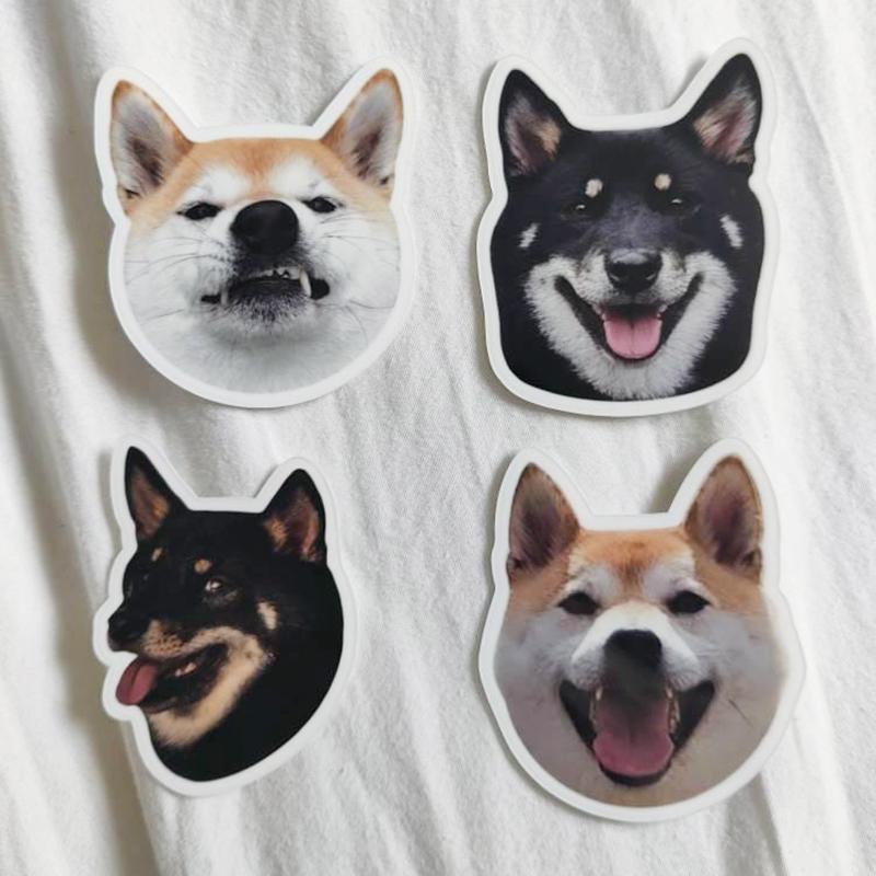 20pcs Cute Pet Avatar Customized Label Stickers Children Adult Birthday Party Celebration Interest Decoration Supplies