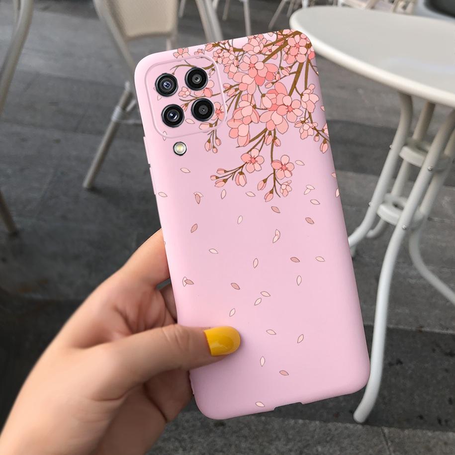 Чехол для Samsung M32 Силиконовая задняя крышка Чехол для телефона с цветами Для Samsung Galaxy M32 M12 M42 M52 A12 A22 A32 A42 A52 A72 5G Мягкий чехол
