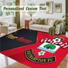 Crystal Velvet Square Rug Custom NameSouthampton FC Pattern Non Slip Home Floor Decor Rug