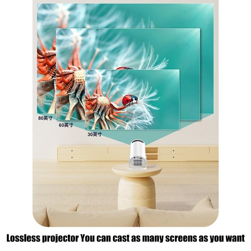 Проектор 1080P с USB-подключением, с вращающимся на 240 градусов объективом и автоматической коррекцией для использования в различных сценариях