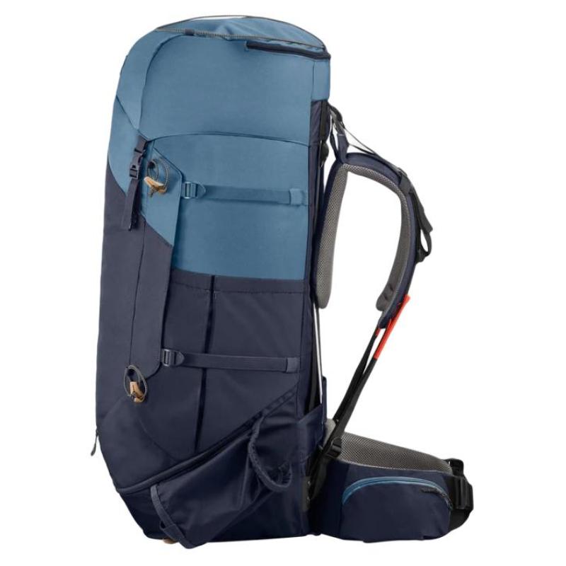 Decathlon 60 л Треккинговый Однотонный Универсальный Полиэстер Уличный Походный Рюкзак Школьный Рюкзак Женский Синий Серый