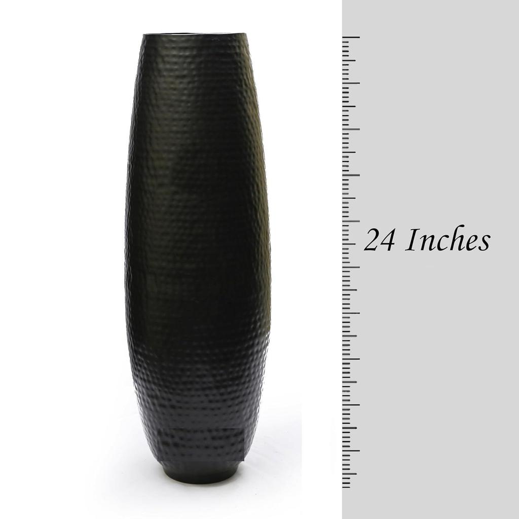 Напольная ваза из кованого железа высотой 24 дюйма - Декоративный акцент ручной работы для современного дома, гостиной, офиса и оформления мероприятий