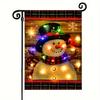 Christmas Garden Flag Cute Neon Lamp Snowman Print New Year Christmas Yard Outside Decor Colorful Flag No Flag Pole 12X18 Inch