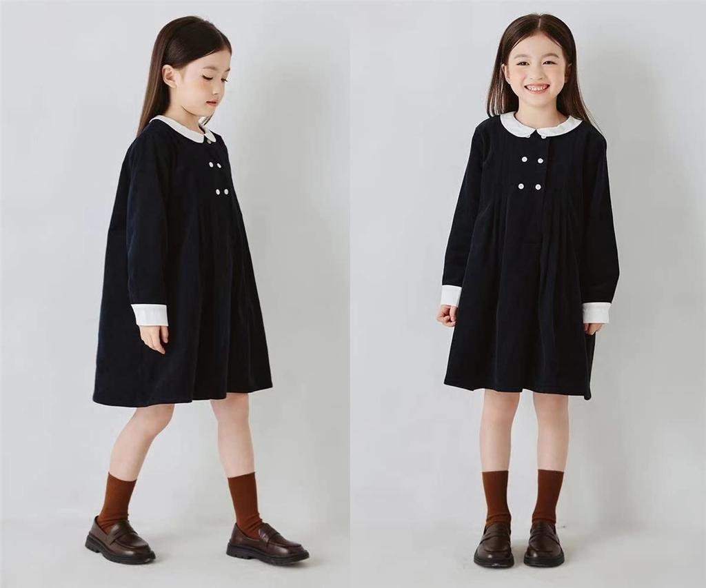 Honey baby Формальное Длинное Круглое Идеально для Поступления в Школу Поступления в Детский Сад и Дней Рождения Размер Платье для Девочек, Рукава, Воротник, Церемонии, Концерты,