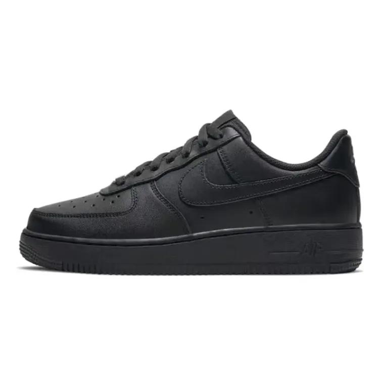 Nike Air Force 1 Slip Resistant Abrasion Resistant Low top Skateboard Shoes Women's Black Pink (Unisex) Skate Shoes