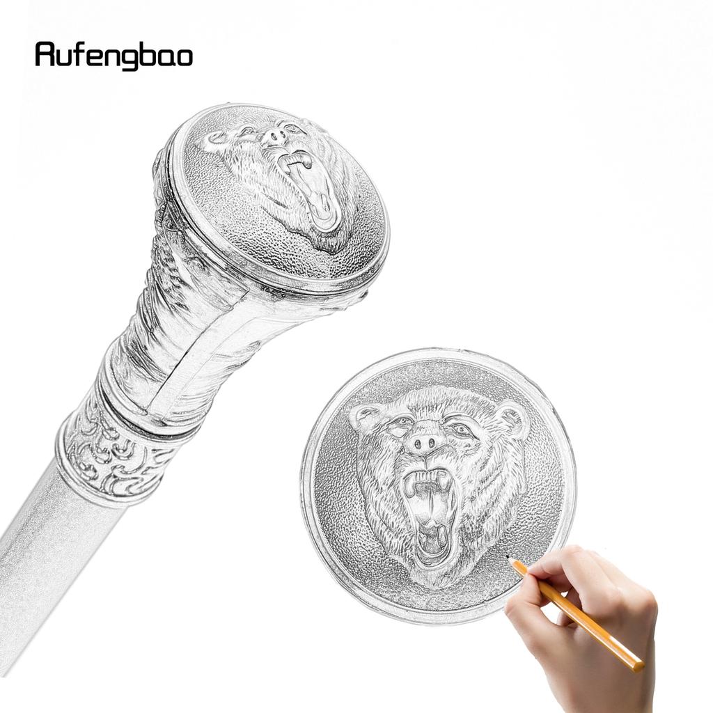 Animals Bear Hawk Deer Wolf  Phoenix Totem Relief Walking Cane Fashion Walking Stick Gentleman Crosier Knob Walking Stick 93cm