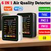 Монитор качества воздуха Портативный ЖК-экран с подсветкой CO2 TVOC HCHO PM2.5 PM10 Детектор с сигнализацией Тестер качества воздуха Монитор воздуха