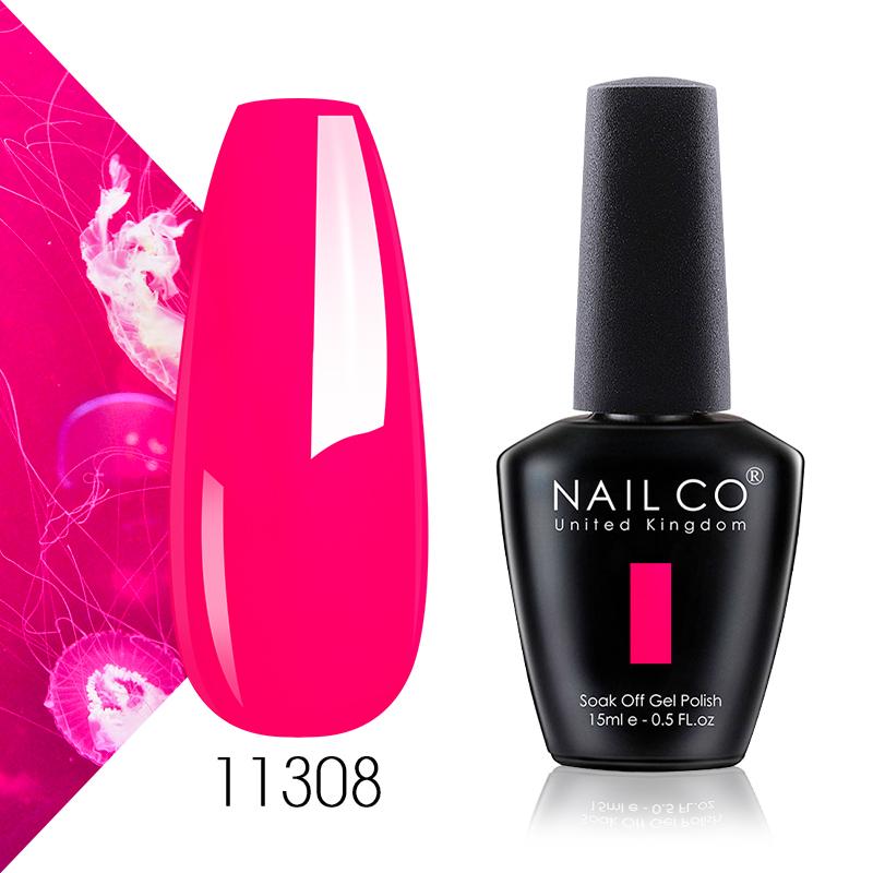 NAILCO 15 мл летний очевидный свежий флуоресцентный цветной гель-лак для дизайна ногтей, блестящий маникюрный набор, УФ/светодиодный гель для ногтей
