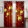 Новый год Рождество Санта-Клаус Красный Снег Тонкие затемняющие оконные шторы для гостиной спальни домашнего декора