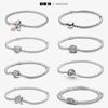 2024 Hot Sale 925 Silver Heart Shaped Snake Chain Bracelet Fit 3mm Pendant Charm Beads Women Jewelry Multiple Shapes Bracelets