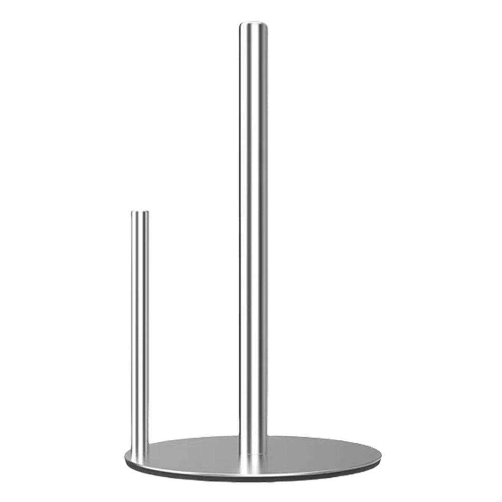 Держатель для бумажных полотенец, настольный диспенсер для бумажных полотенец, утяжеленное основание, вертикальный держатель для ткани из нержавеющей стали для кухни и ванной комнаты
