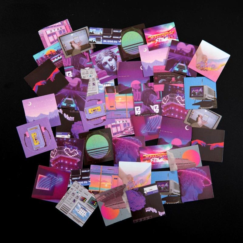 Этикетка с милым котом, кавайный дневник, клейкая бумага ручной работы, японская винтажная коробка, мини-наклейка, канцелярские принадлежности для скрапбукинга