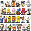MOOXI Различные Мультяшные Фильмы Губка Боб Сшитый BrickHeadzed MOC Кирпичный Модельный Набор DIY Детская Игрушка Набор Строительных Блоков Подарок для Взрослых
