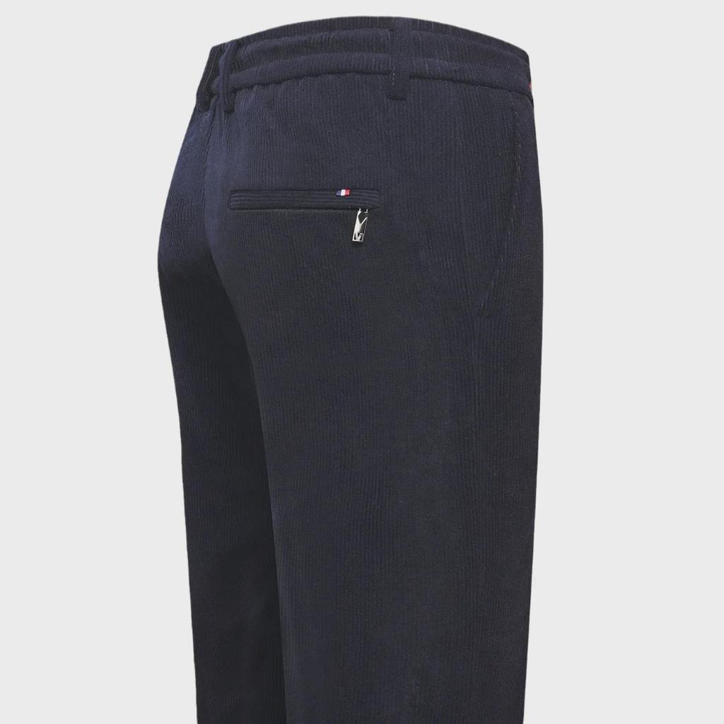 Вельветовые мужские брюки-стрейч с высокой талией: Плотные, свободные, прямые брюки на осень/зиму