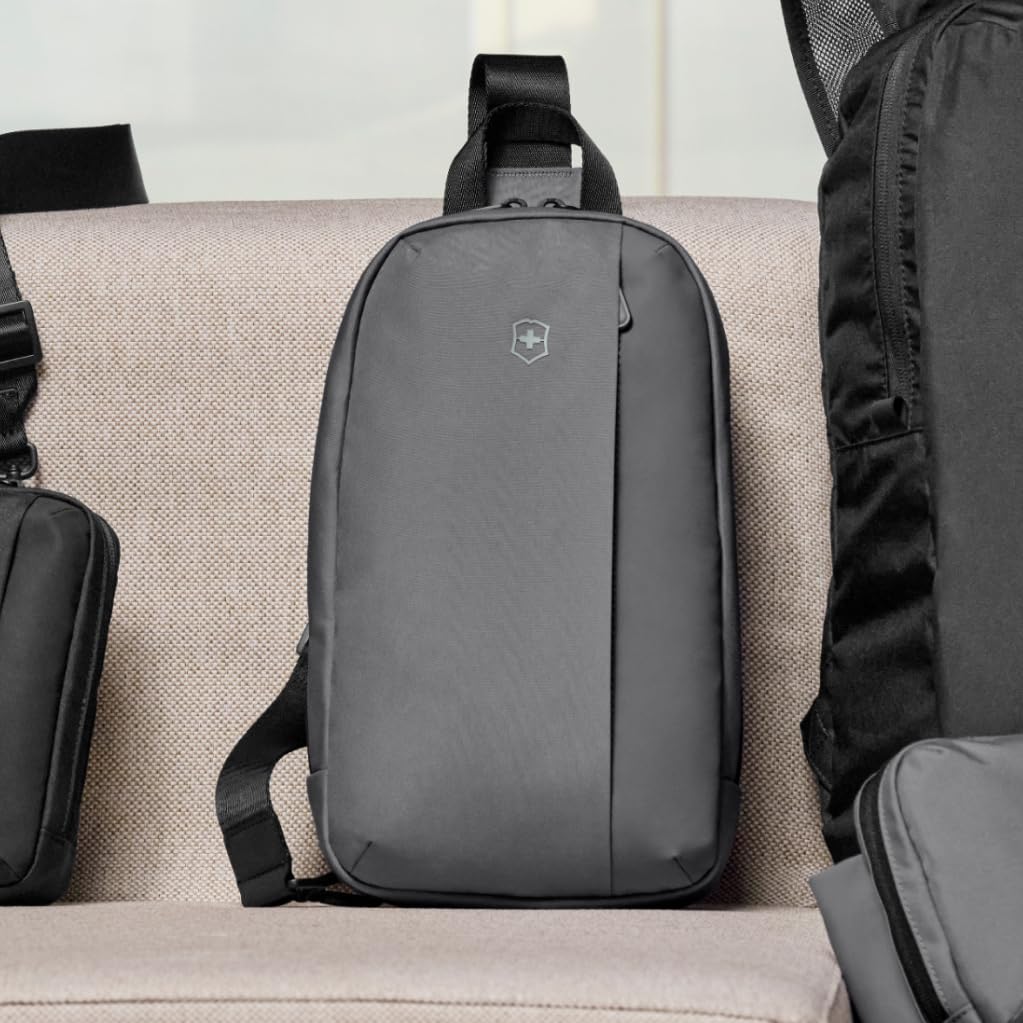 Дорожная сумка-слинг, сумка на плечо, сумка на плечо, для деловых поездок, черная 653384 [Victorinox] []