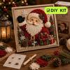 3D Christmas Fabric Poke Craft Art Kit DIY Fabric Poke Art Kit With Pre-Cut Squares Holiday Handmade Home Decor For Beginners