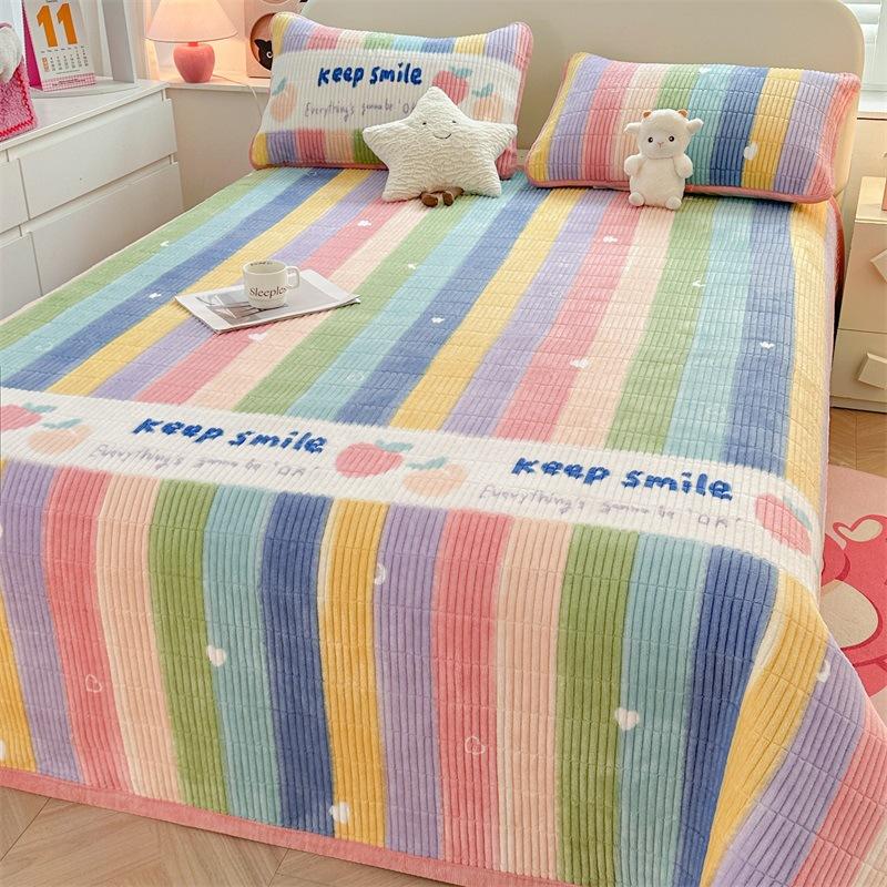 Утолщенный молочный бархатный наматрасник для осени и зимы, теплое хлопковое одеяло с бархатным матрасом, татами постельные принадлежности