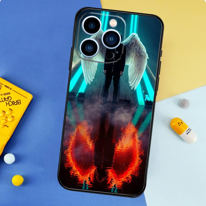 Devil Angel Phone Case For iPhone 16 15 13 12 11 14 17 Pro Max 13 mini 16 Plus 16e 17 Air Bumper Cover