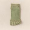 Women's Combed Cotton Five-Finger Socks, Breathable Mesh, Split Toe, Sports, Moisture-Wicking, Japanese Style, Mid-Tube for Summer & Autumn.