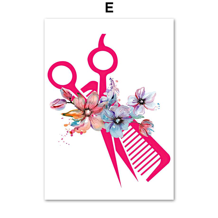 Лак для ногтей, постеры и принты, маникюр, технический подарок, спа, настенная живопись для волос, холст, живопись, цветочные настенные картины, декор для салона красоты